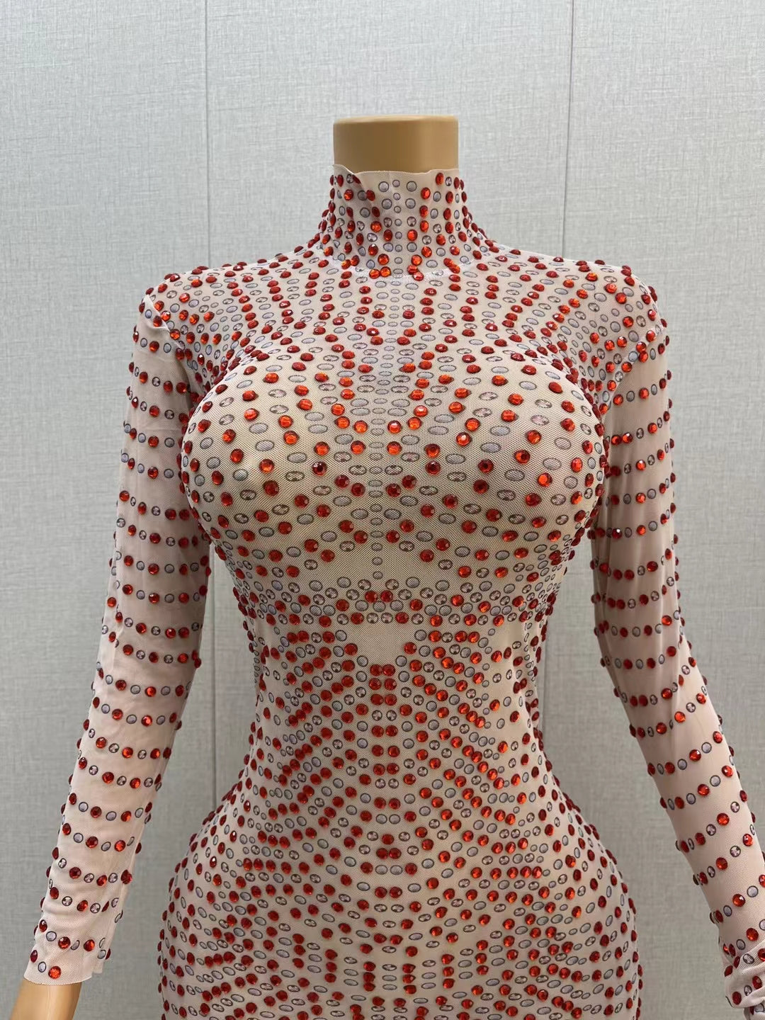 CELESINYI Jiazuan Crystal Orange Gown