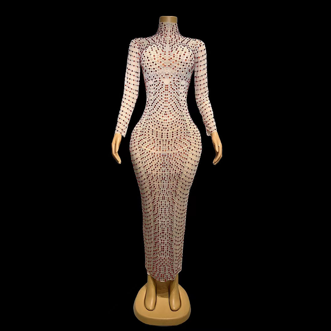 CELESINYI Jiazuan Crystal Orange Gown