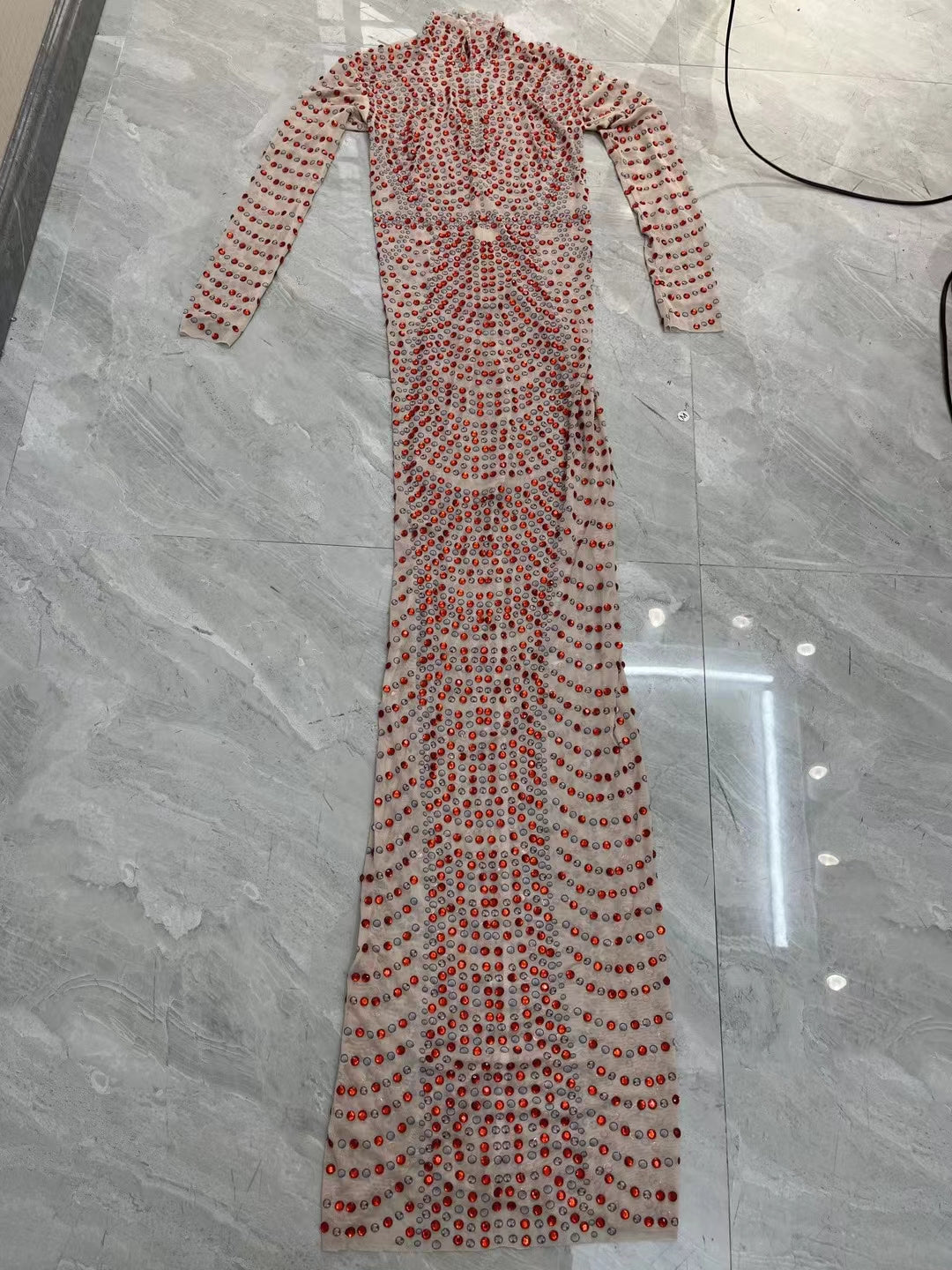 CELESINYI Jiazuan Crystal Orange Gown