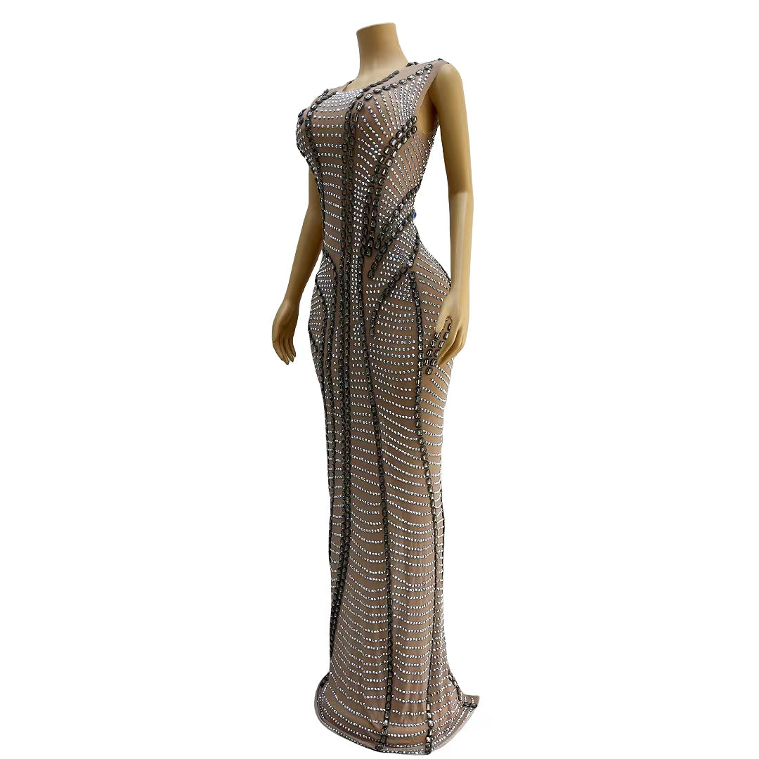 CELESINYI Huansha Crystal Swirl Gown
