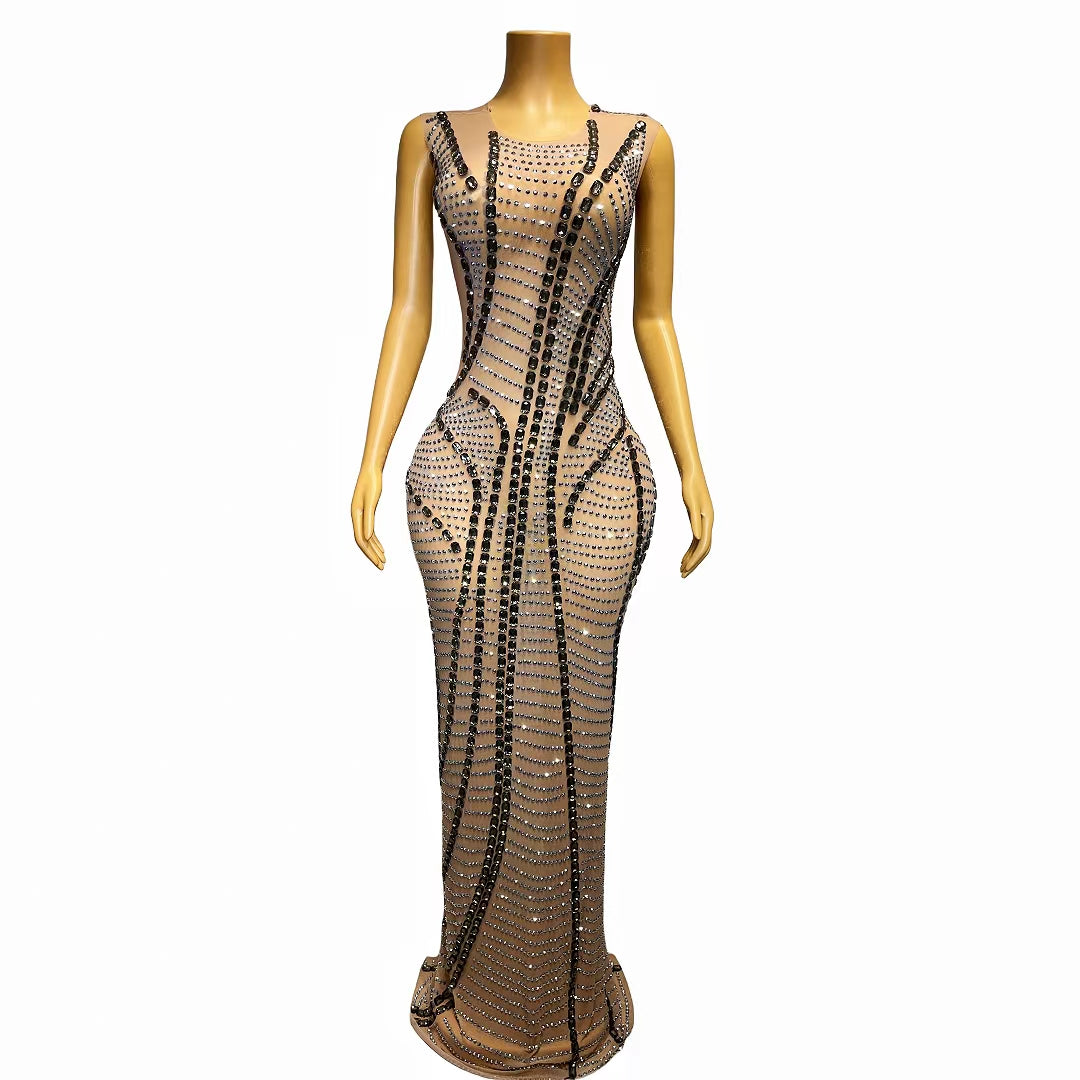 CELESINYI Huansha Crystal Swirl Gown