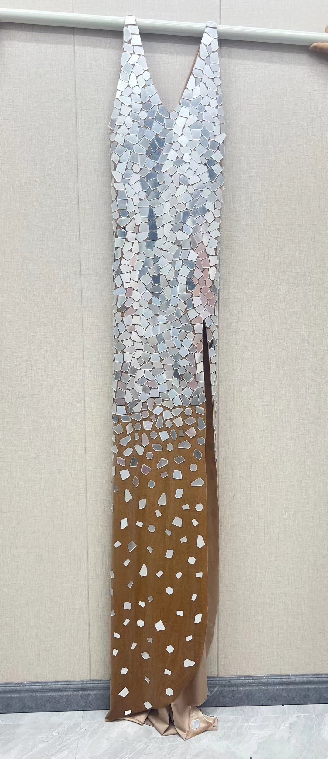 CELESINYI Pianwei Crystal Mirror Mermaid Gown