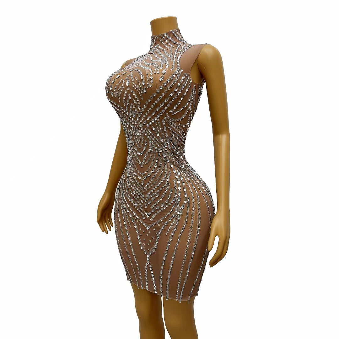 CELESINYI Tianzhu Crystal Art Deco Gown