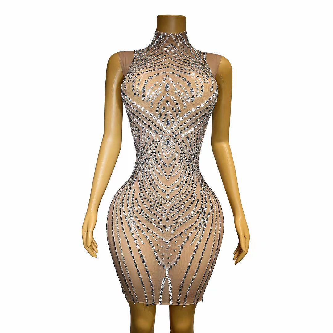 CELESINYI Tianzhu Crystal Art Deco Gown