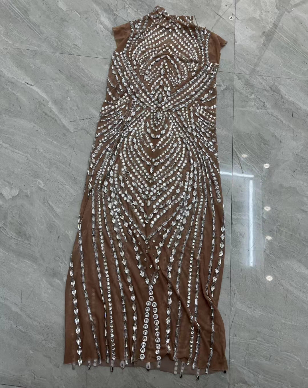 CELESINYI Tianzhu Crystal Art Deco Gown