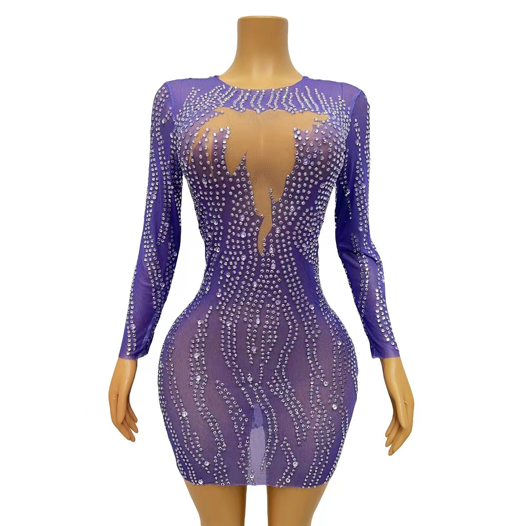 CELESINYI Zixu Crystal Purple Gown