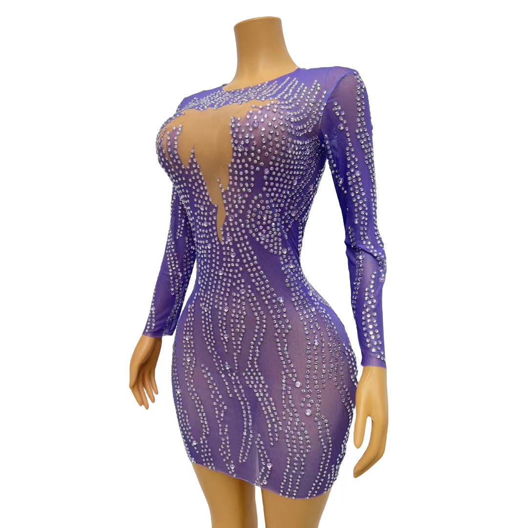 CELESINYI Zixu Crystal Purple Gown