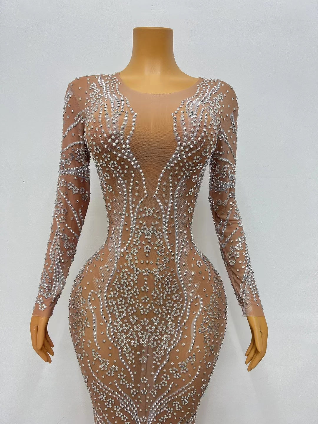CELESINYI Feihua Crystal Mandala Gown