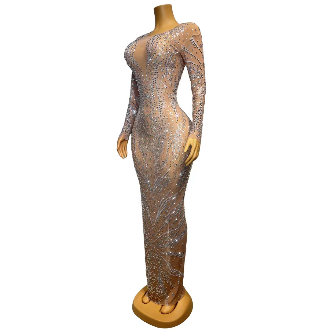 CELESINYI Feihua Crystal Mandala Gown