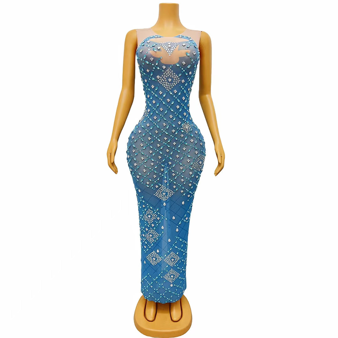 CELESINYI Lanshuijing Crystal Blue Gown