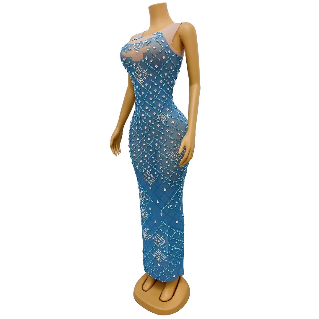 CELESINYI Lanshuijing Crystal Blue Gown