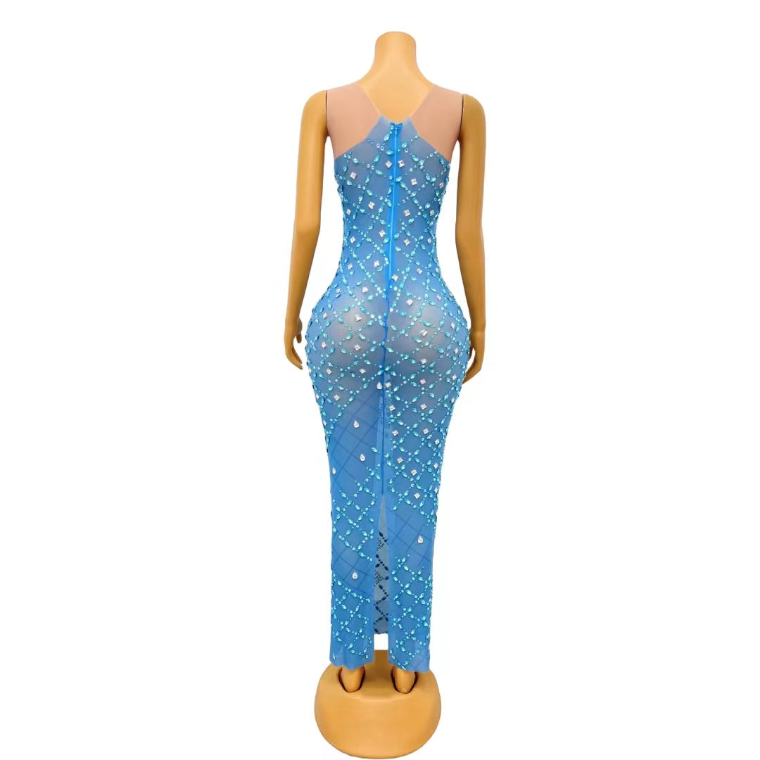 CELESINYI Lanshuijing Crystal Blue Gown