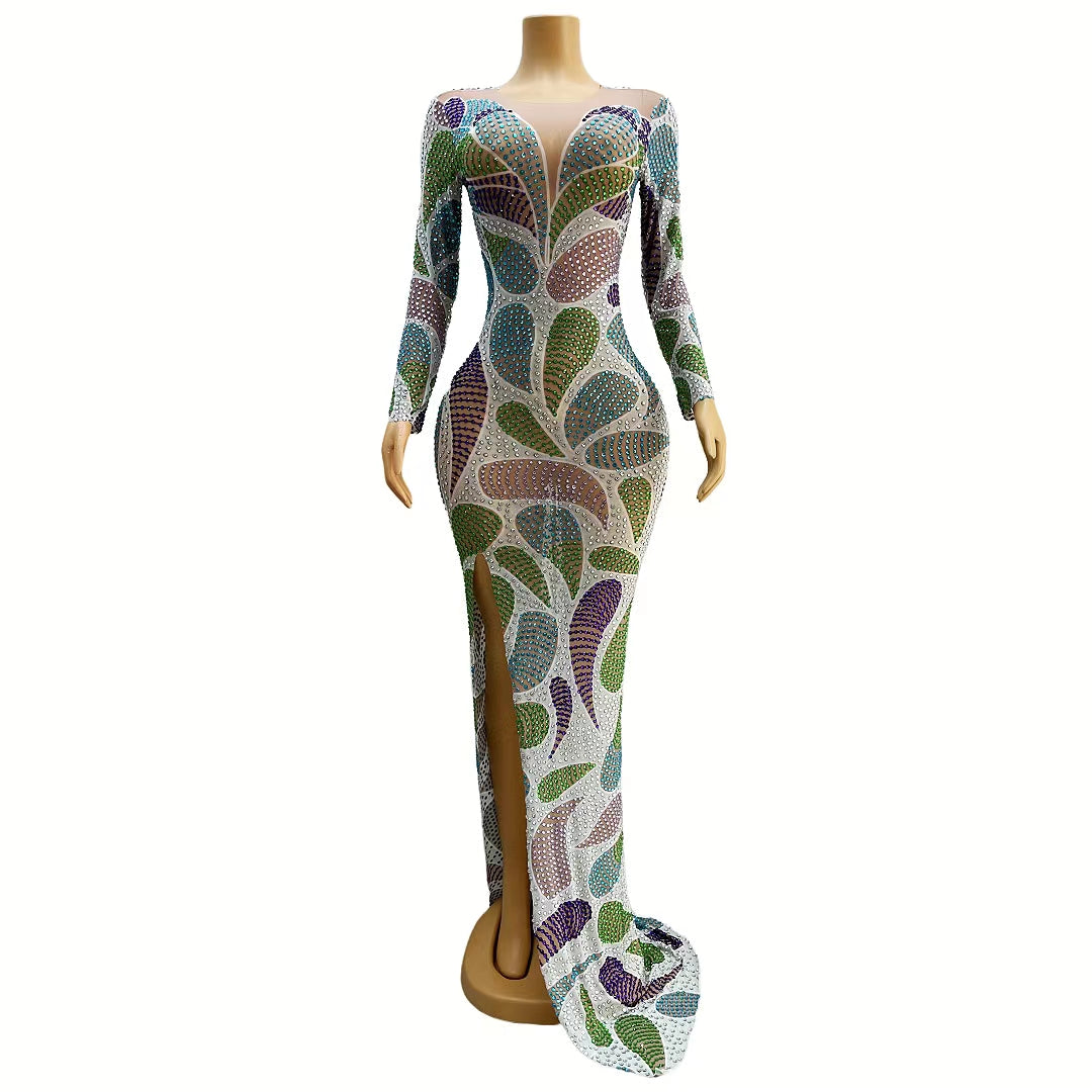 CELESINYI Luoxuanqun Crystal Paisley Gown