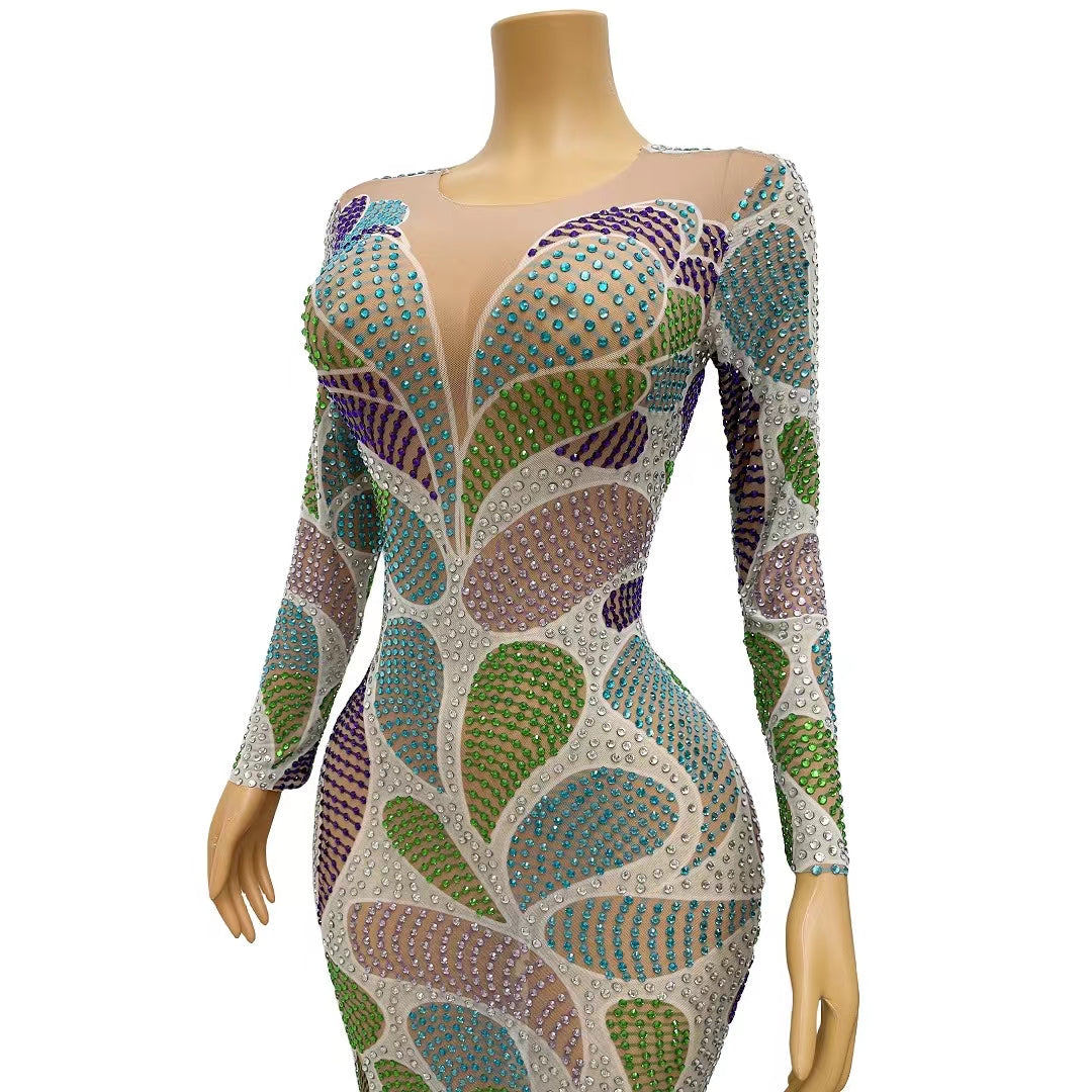 CELESINYI Luoxuanqun Crystal Paisley Gown