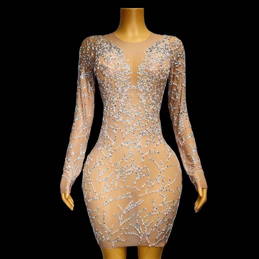 CELESINYI Yinya Crystal Coral Gown