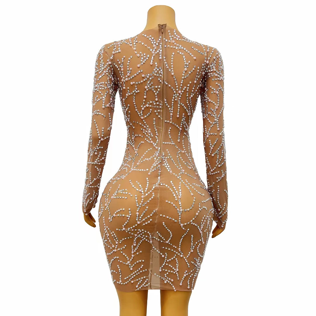 CELESINYI Yinya Crystal Coral Gown