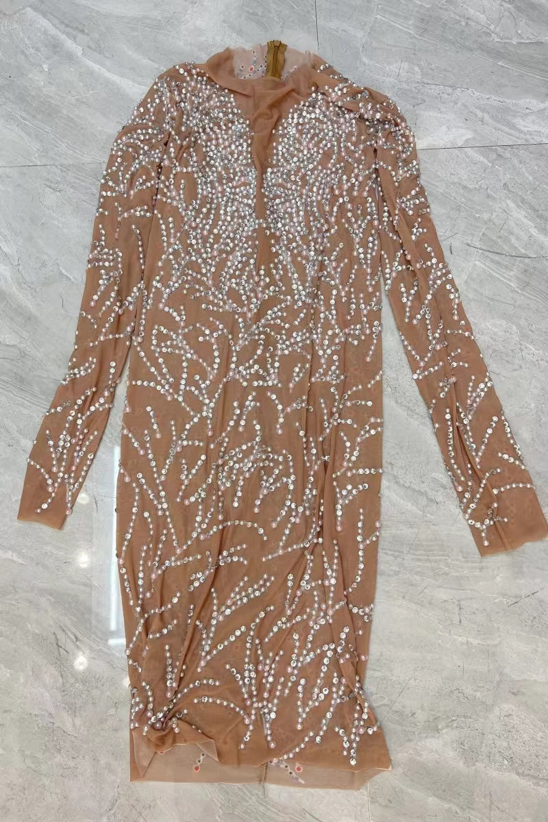 CELESINYI Yinya Crystal Coral Gown