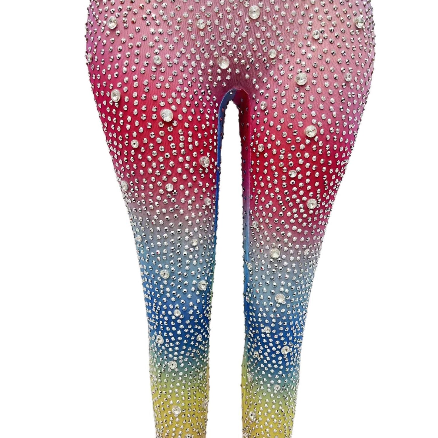 CELESINYI Shizuan Crystal Rainbow Jumpsuit
