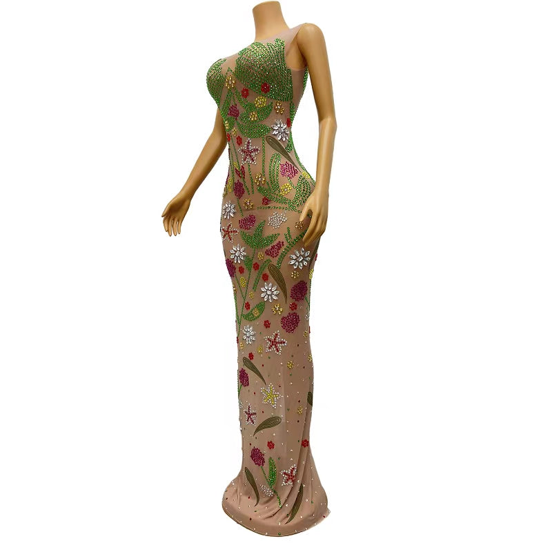 CELESINYI Youhua Crystal Painting Gown