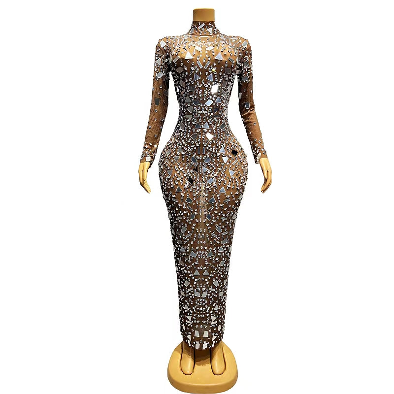 CELESINYI Manzuanjing Crystal Mirror Gown