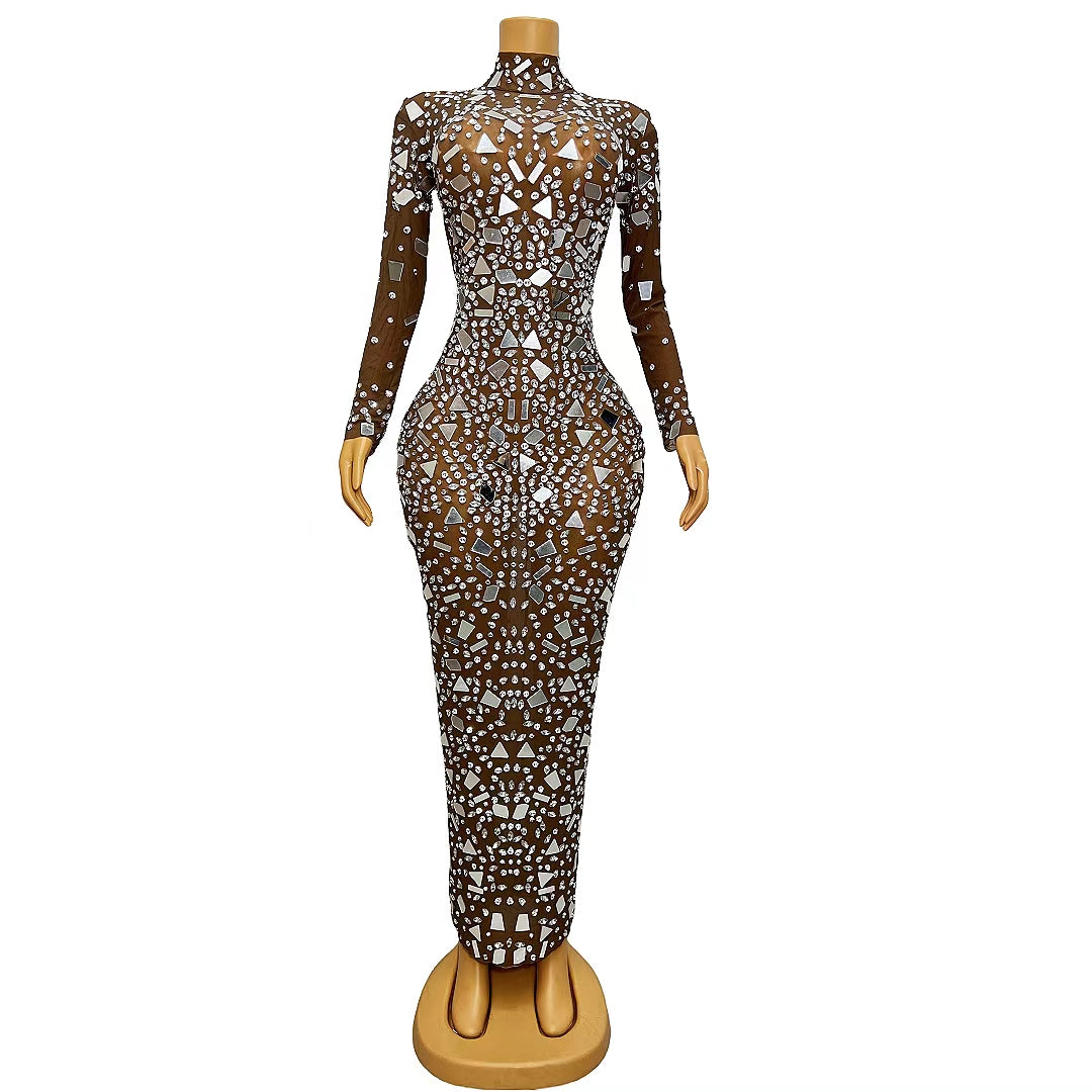 CELESINYI Manzuanjing Crystal Mirror Gown