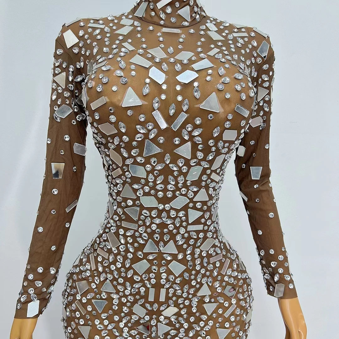 CELESINYI Manzuanjing Crystal Mirror Gown