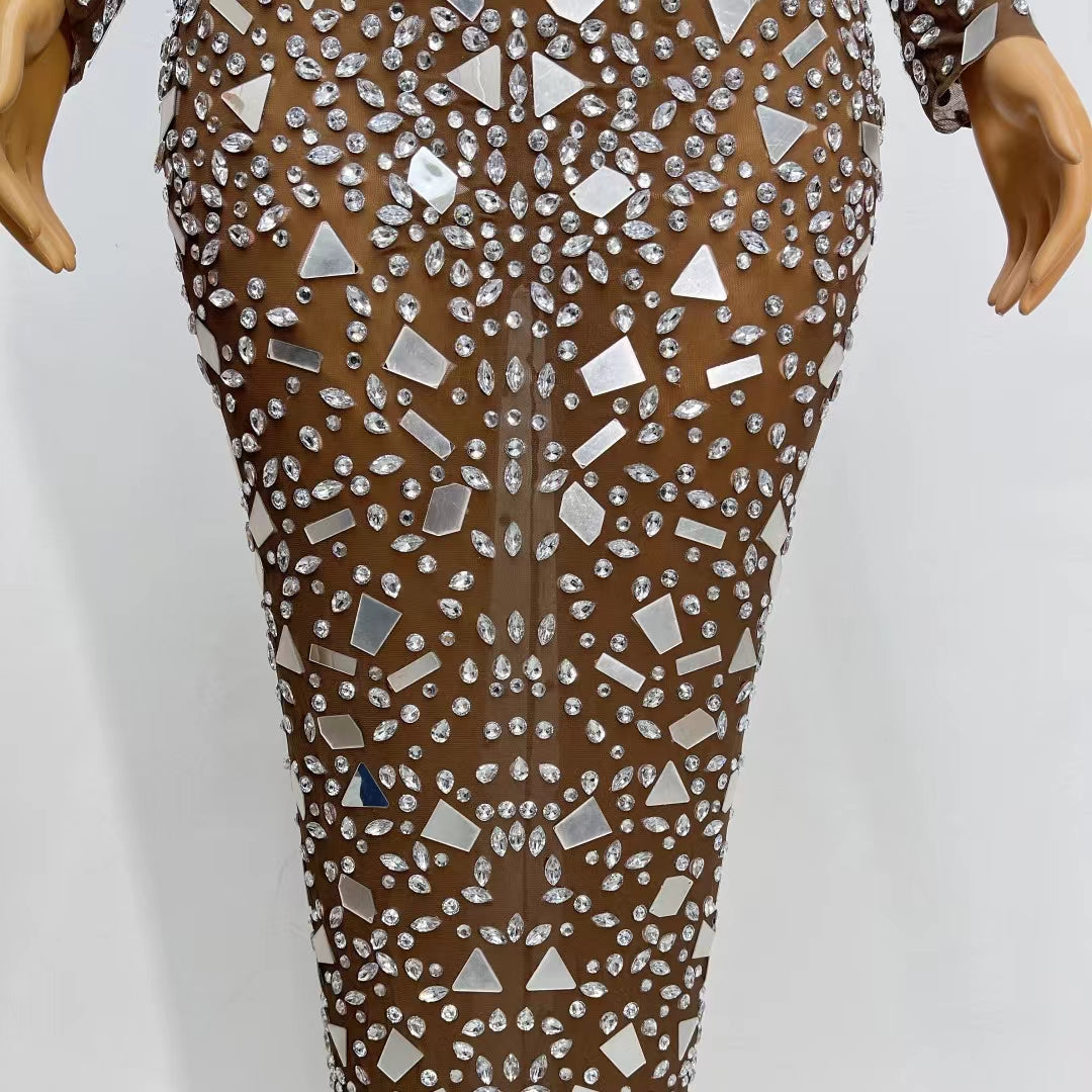 CELESINYI Manzuanjing Crystal Mirror Gown