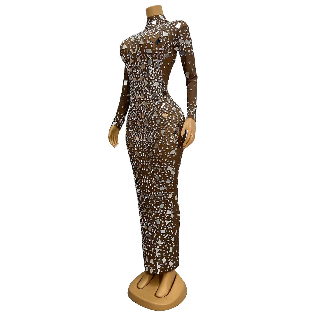CELESINYI Manzuanjing Crystal Mirror Gown
