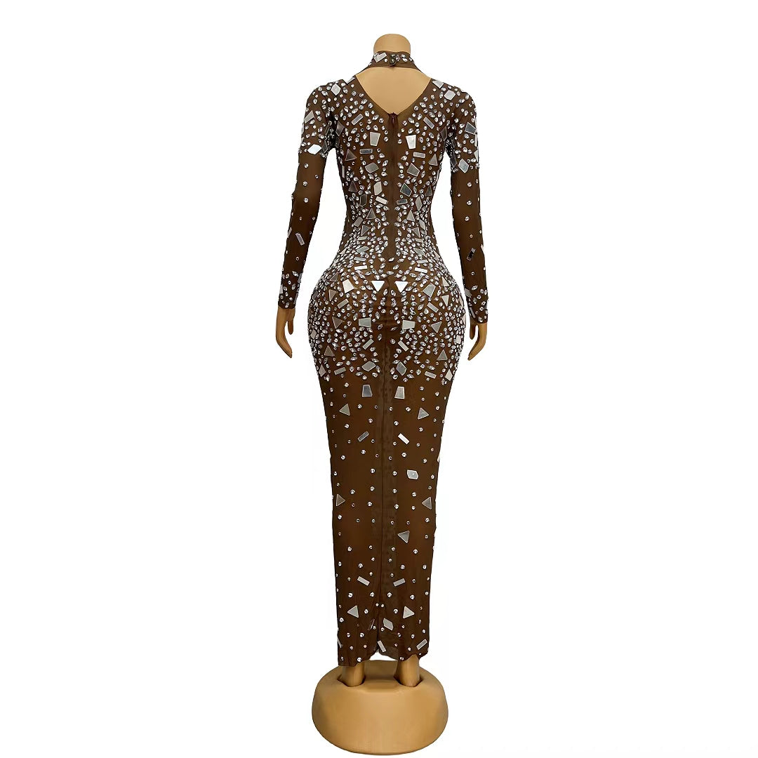 CELESINYI Manzuanjing Crystal Mirror Gown