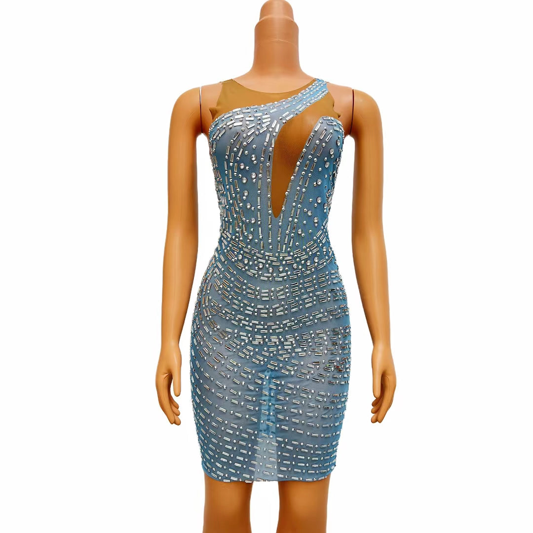 CELESINYI Diandian Crystal Dot Gown