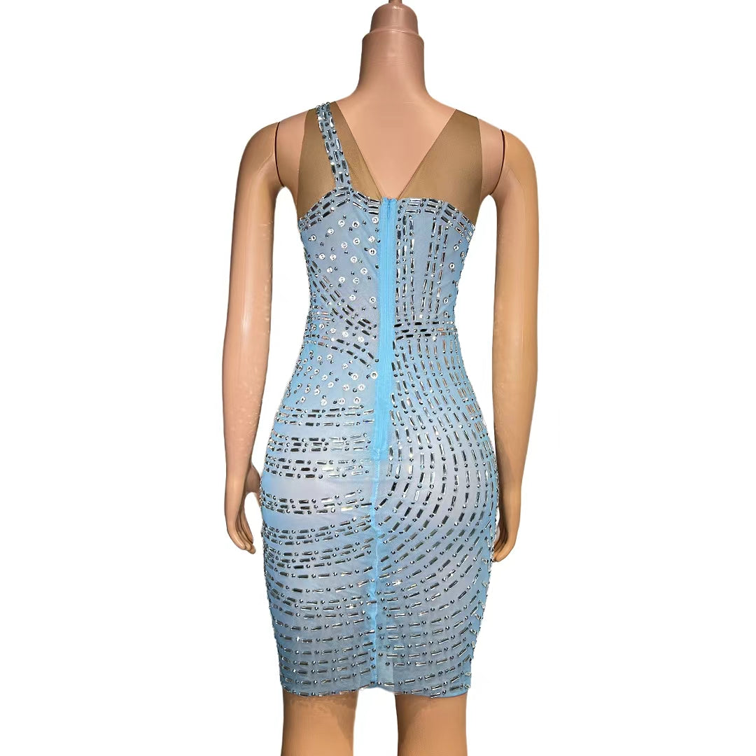 CELESINYI Diandian Crystal Dot Gown