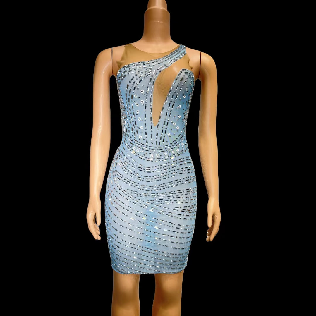 CELESINYI Diandian Crystal Dot Gown