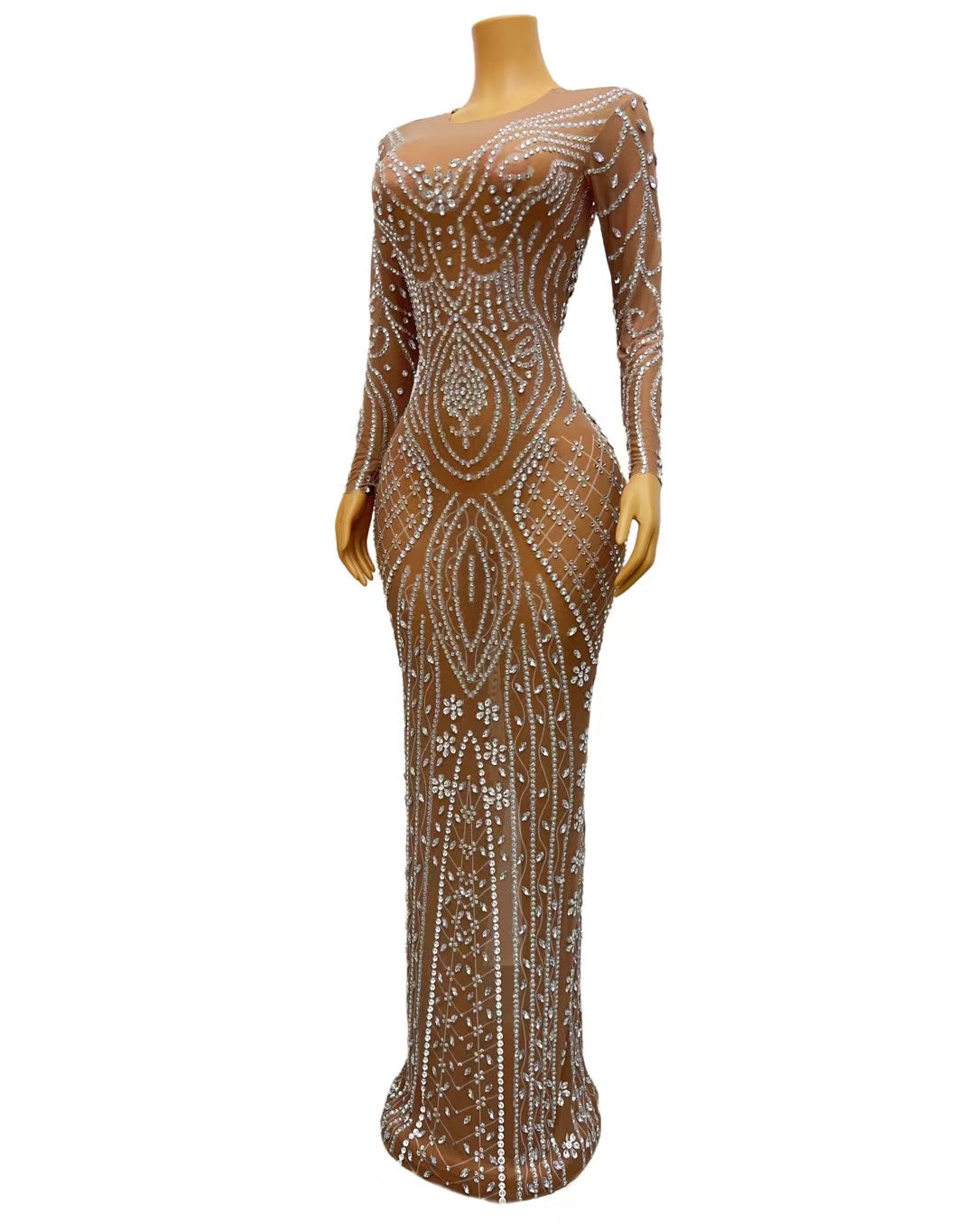 CELESINYI Nianlun Crystal Swirl Gown