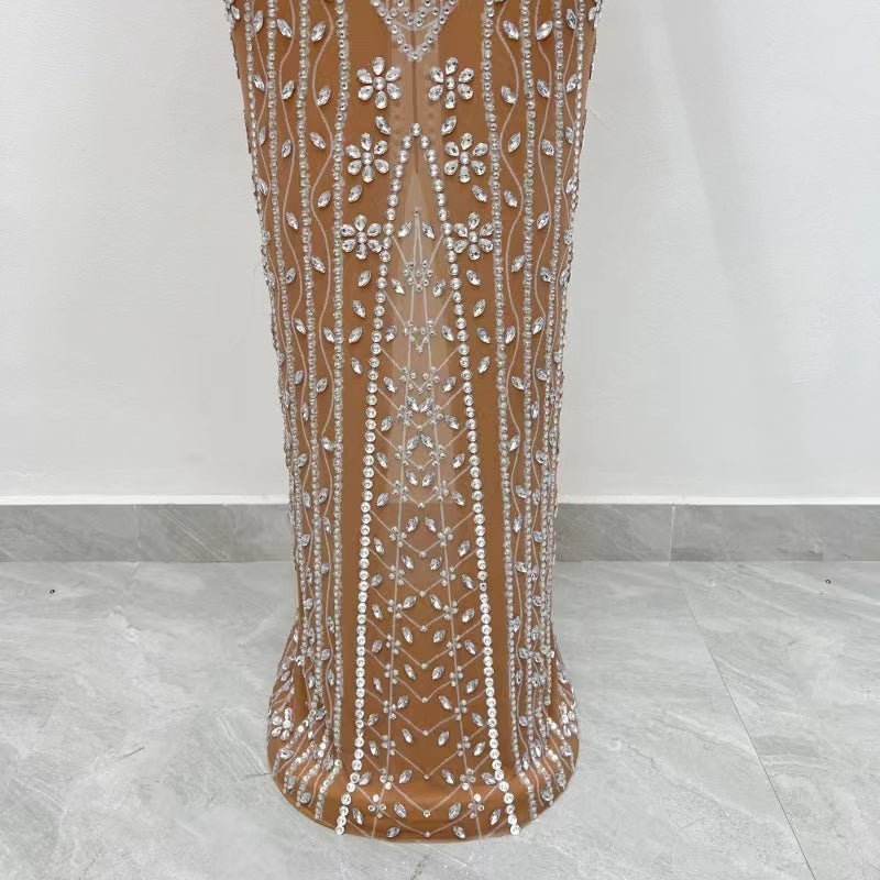 CELESINYI Nianlun Crystal Swirl Gown