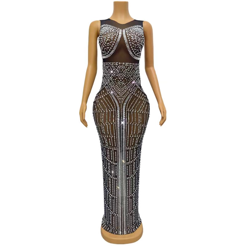 CELESINYI Zhizhuwang Crystal Web Gown