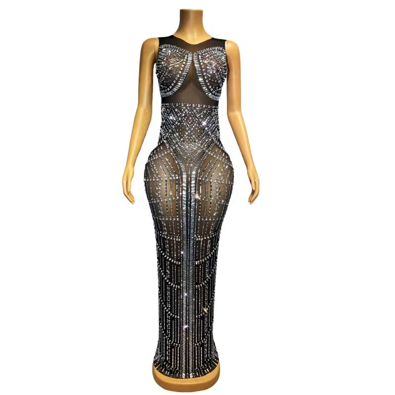 CELESINYI Zhizhuwang Crystal Web Gown