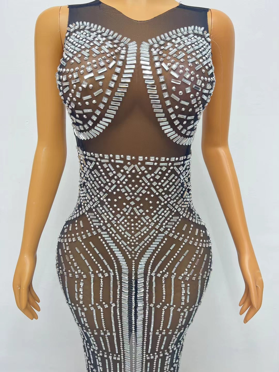 CELESINYI Zhizhuwang Crystal Web Gown