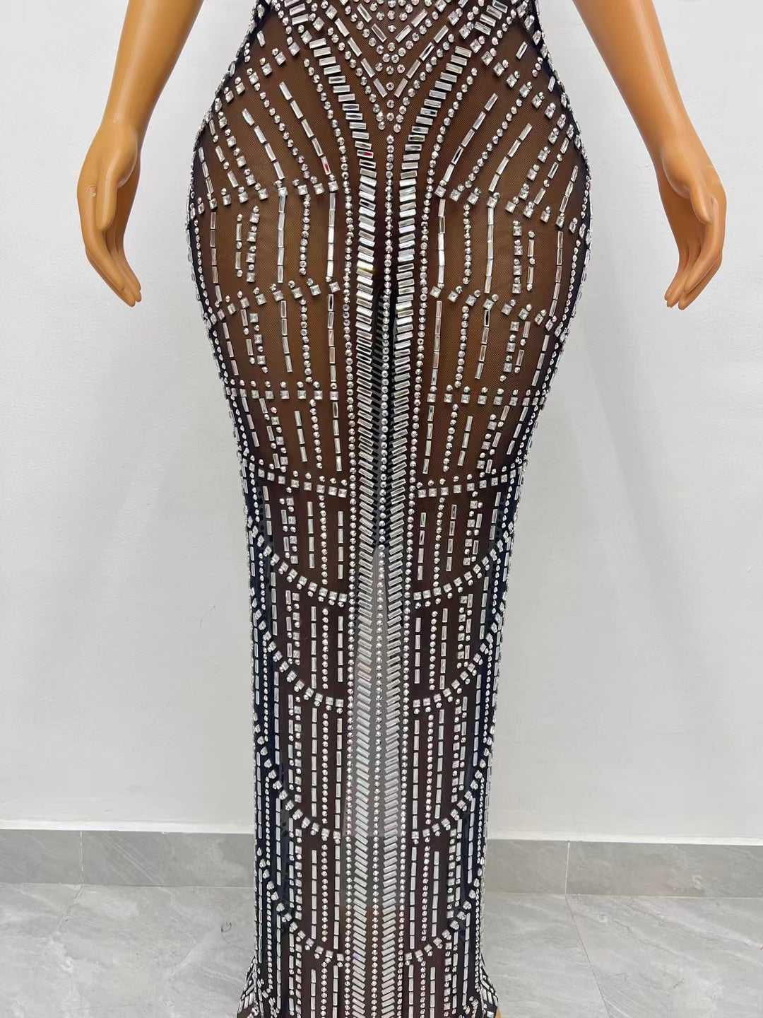 CELESINYI Zhizhuwang Crystal Web Gown