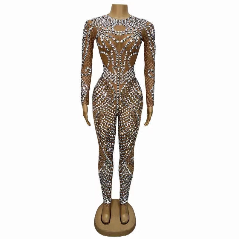 CELESINYI Zhizhuku Crystal Spider Jumpsuit