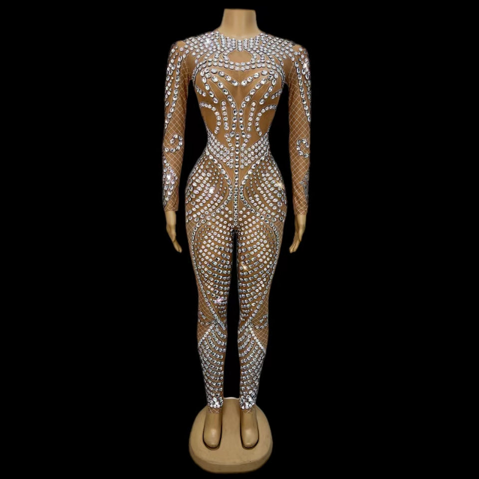 CELESINYI Zhizhuku Crystal Spider Jumpsuit