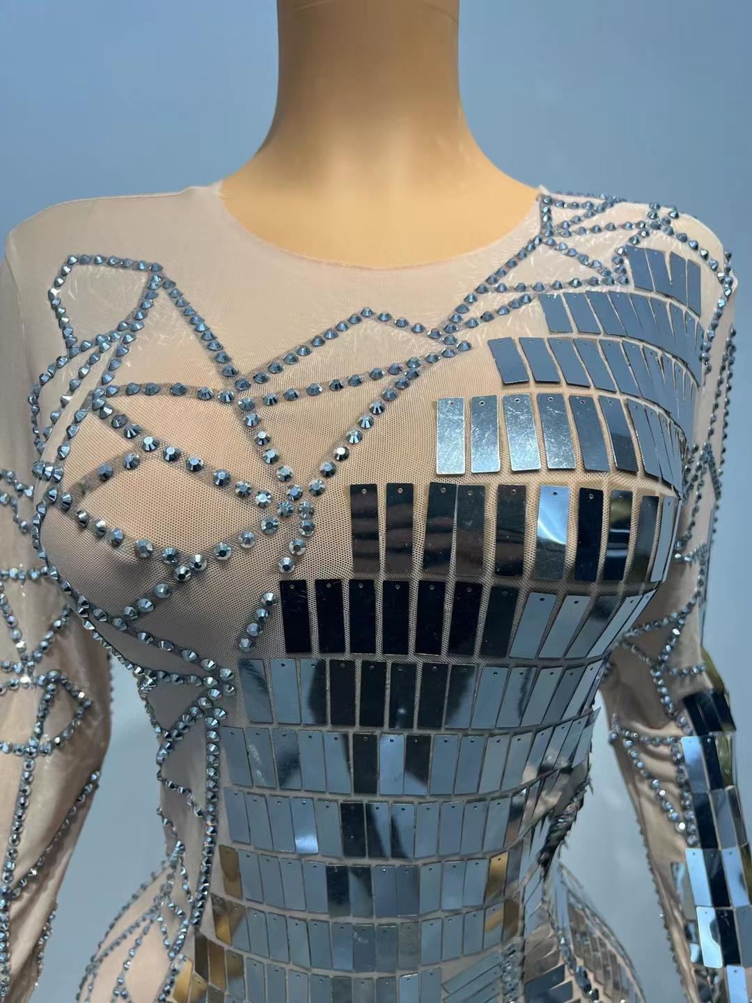CELESINYI Yinsehuiyi Crystal Mirror Bodysuit