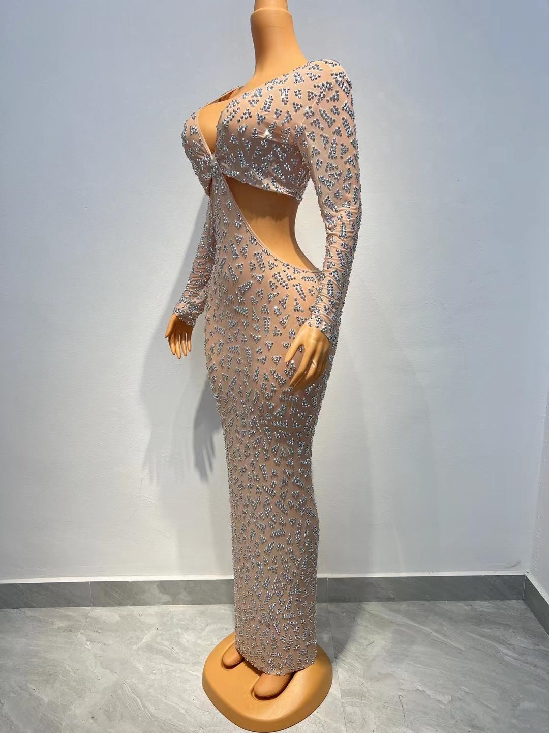 CELESINYI Xingzhuang Crystal Twist Gown
