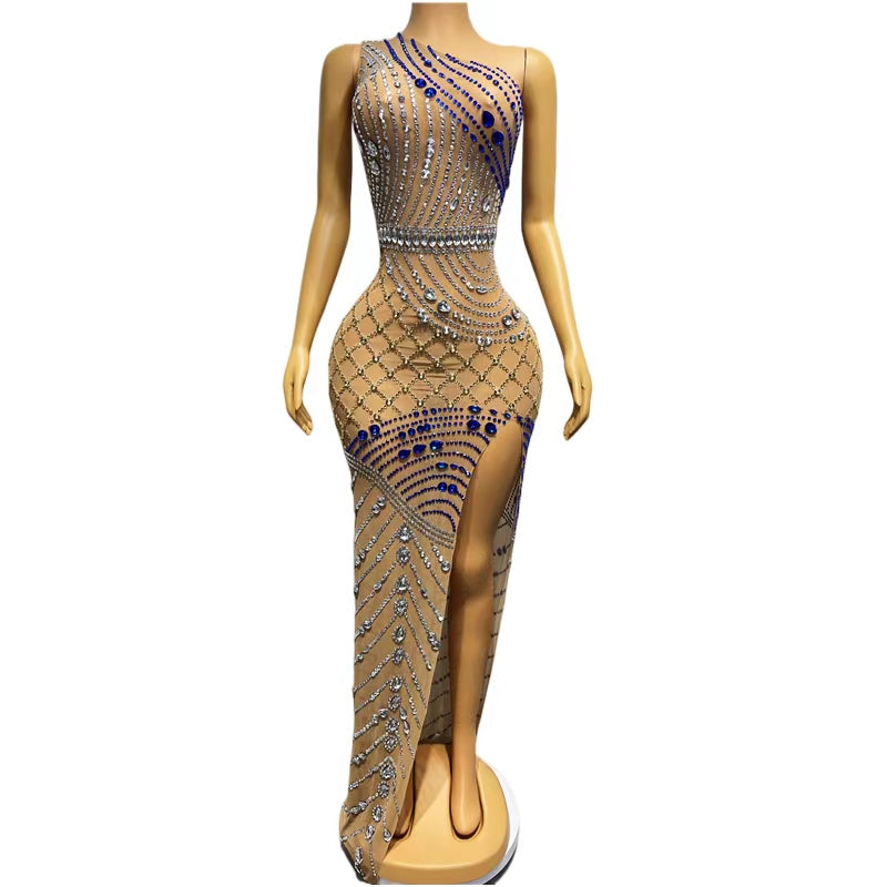 CELESINYI Xuanwo Crystal Blue Illusion Gown