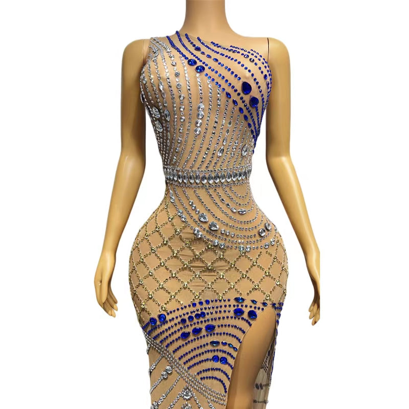 CELESINYI Xuanwo Crystal Blue Illusion Gown