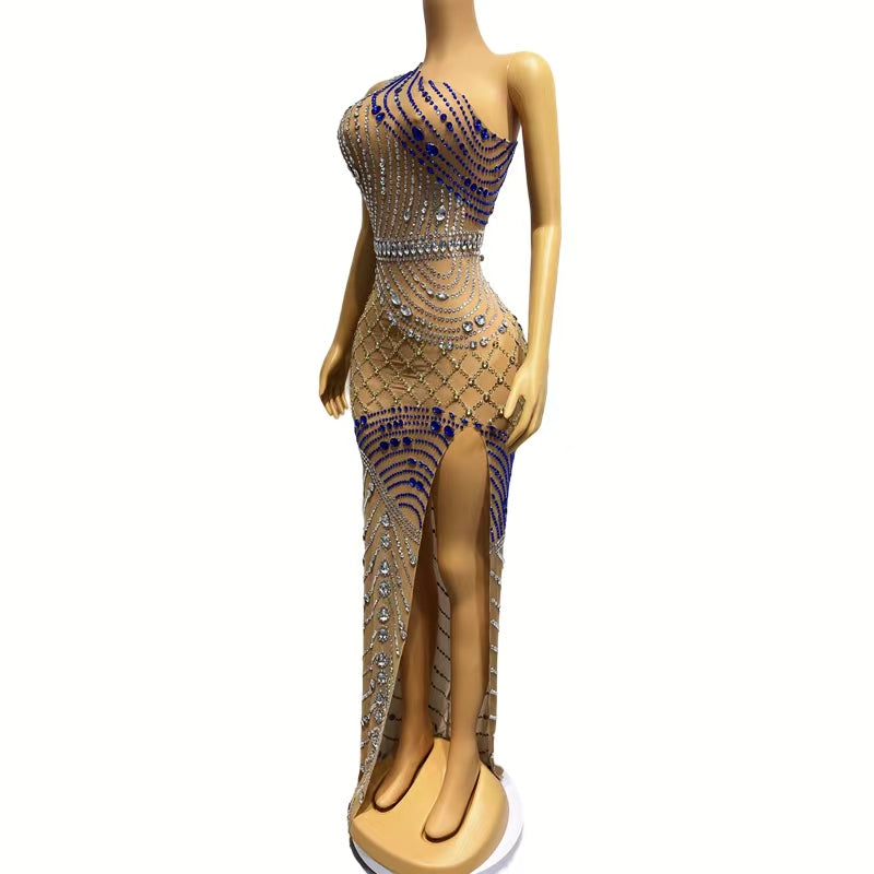 CELESINYI Xuanwo Crystal Blue Illusion Gown