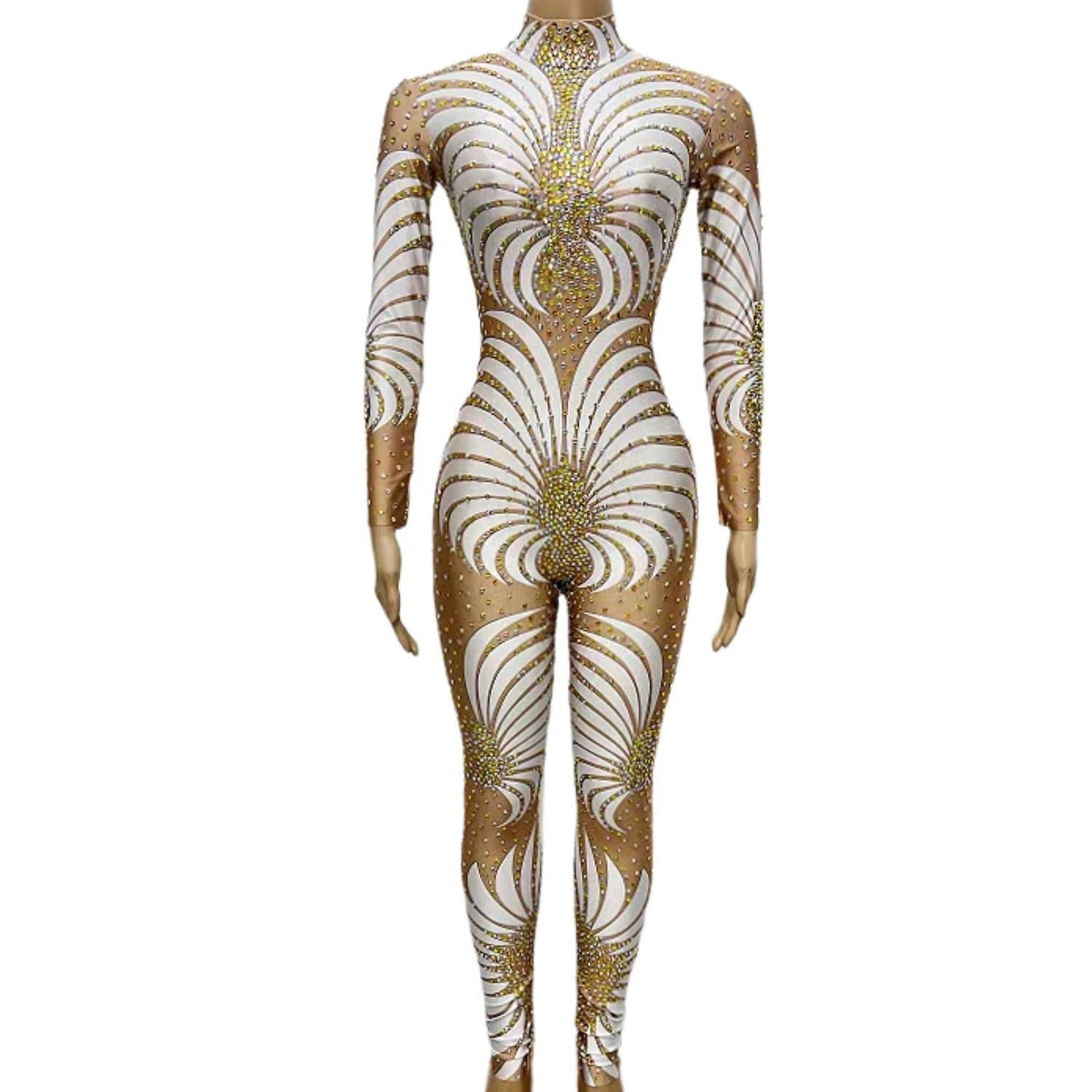 CELESINYI Xiangrikui Crystal Fan Jumpsuit
