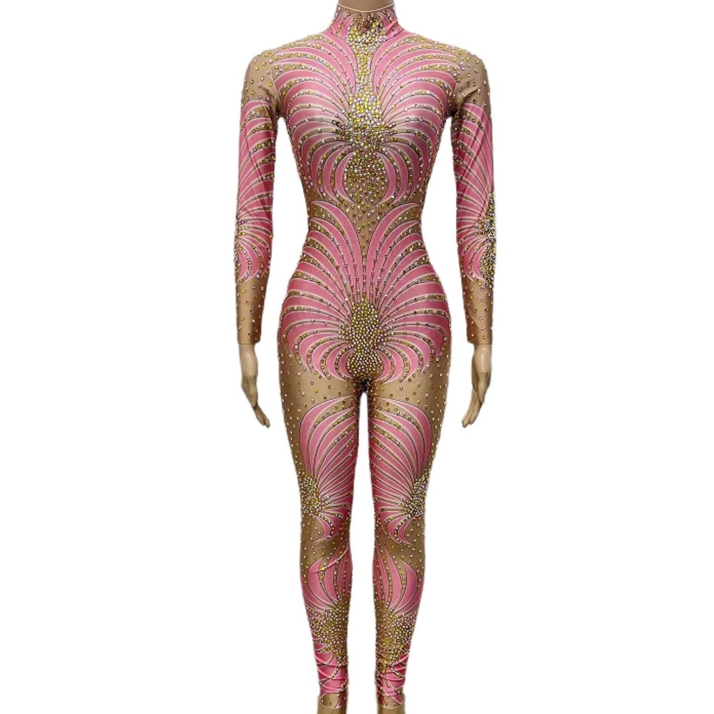 CELESINYI Xiangrikui Crystal Fan Jumpsuit