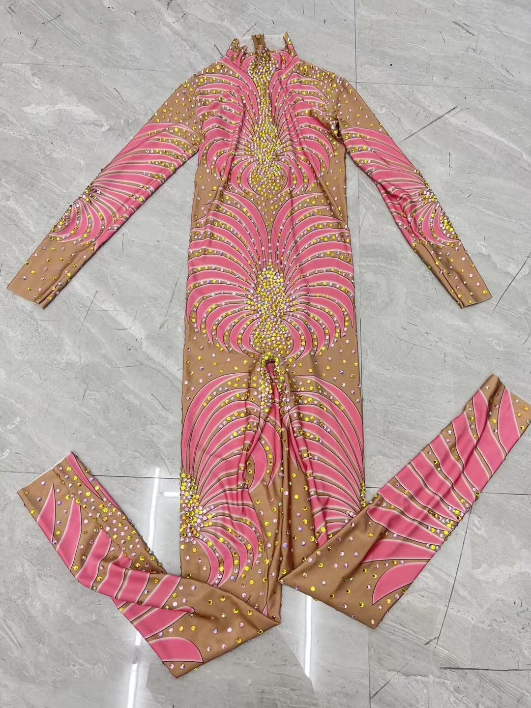 CELESINYI Xiangrikui Crystal Fan Jumpsuit