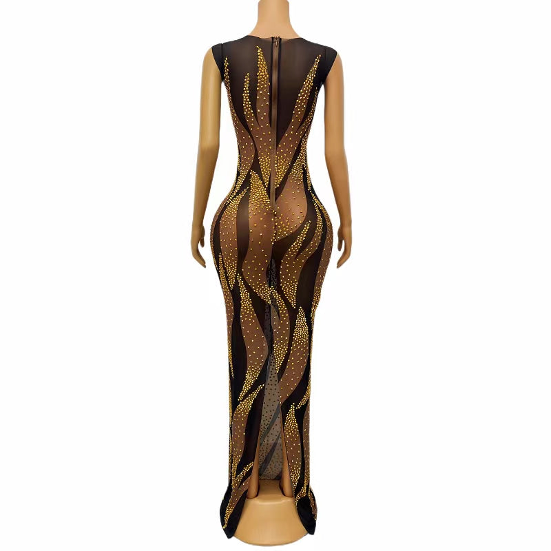 CELESINYI Xiangweishe Crystal Swirl Gown