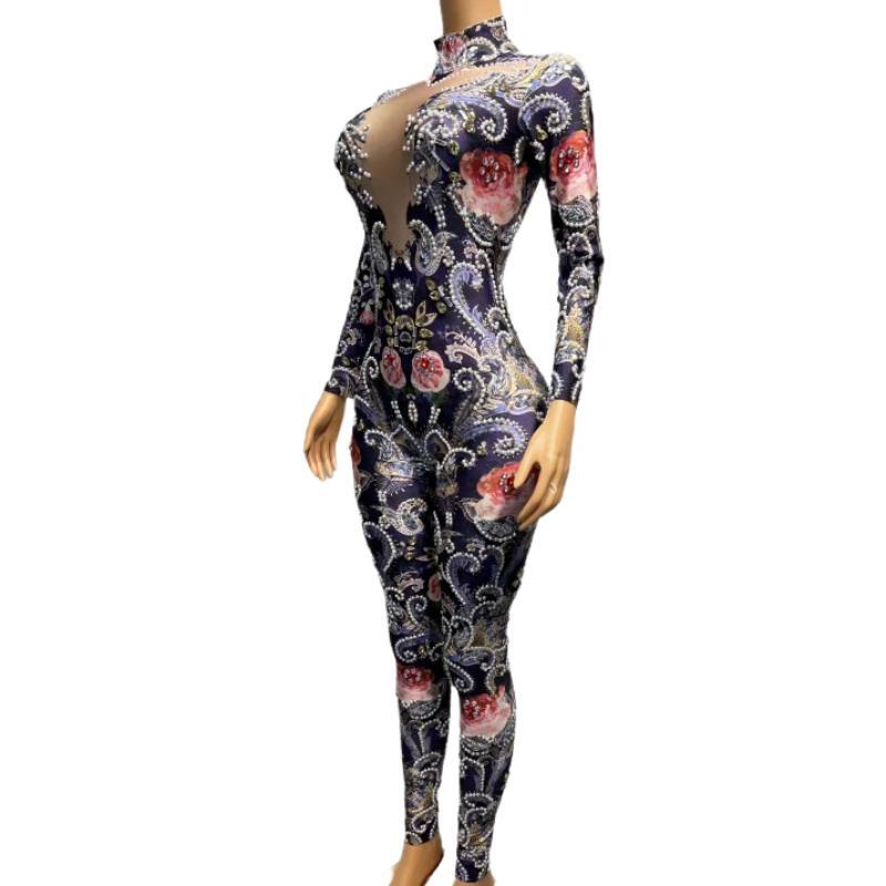 CELESINYI Meiguiku Crystal Rose Mini Dress